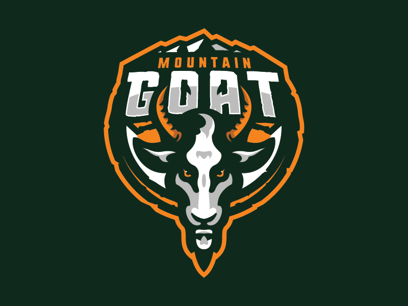 Mountain Goat animal brand design mascot logo mountain goat sports vector