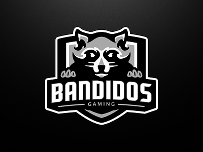 Bandidos Gaming Logo accessories bandidos bandit brand friendly gaming logo mascot paws raccoon sports