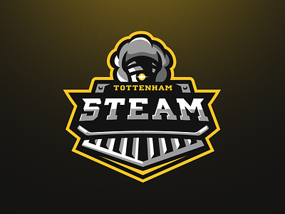 Tottenham Steam Branding Options canada freighter hockey junior logo mascot sports steam tottenham tracks train vector