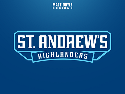 St. Andrew's Highlanders animal brand branding design football highlanders hockey logo mascot matthew doyle red deer school scotland sport sports team typography vector