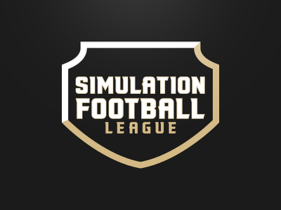 Simulation Football League brand branding design esports football logo mascot matthew doyle nfl simulation sport sport logo sports typography vector