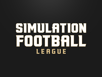 Simulation Football League brand branding controller design esports football logo mascot matthew doyle nfl simulation sport sport logo sports team typography vector