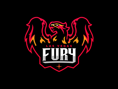 Las Vegas Fury Primary animal bird brand branding design esports flame football fury las vegas logo mascot matt doyle matthew doyle phoenix sport sport logo sports team vector