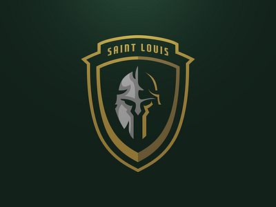 Saint Louis Gladiators Secondary arch armor brand branding design esports football gladiator helmet logo mascot saint louis sport logo sports team vector war warriors