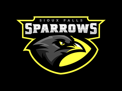 Sioux Falls Sparrows Primary animal beak bird branding esports fly football league logo mascot matthew doyle sioux falls sparrows sports