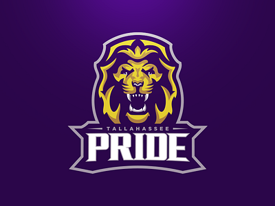 Tallahassee Pride Primary Logo animal branding esports football lion lions logo mane mascot matthew doyle pride roar sport logo sports tallahassee teeth