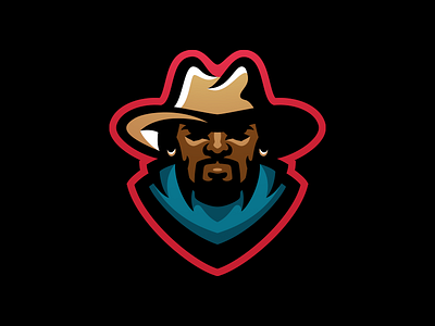 Tulsa Desperados Secondary bandit beard cowboy desperados earings football guns hat logo mascot smoke sport logo sports