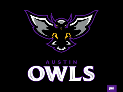Austin Owls Full Branding animal austin bird branding design esports feather fly football logo mascot matthew doyle owl owls sport logo sports talons team wings