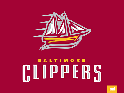 Baltimore Clippers Full Branding baltimore boat brand branding clippers design esports football logo mascot matthew doyle sail ship sport logo sports vector water