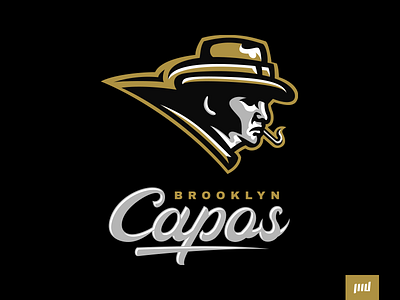 Brooklyn Capos Full Branding brand branding brooklyn capos design esports football gangster logo mascot matthew doyle mobster new york sport logo sports team vector