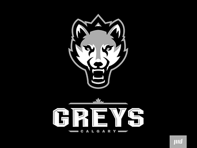 Calgary Greys Full Branding animal calgary canada design esports football grey leaf logo mascot sport logo sports team vector wolf wolves