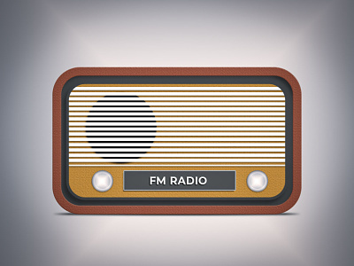 FM RADIO VECTOR radio button radioactive
