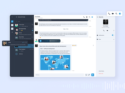 Chat and messenger interface