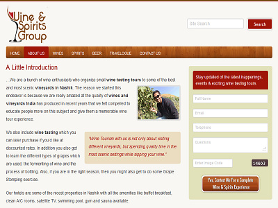 Wine & Spirits Group responsive web design wordpress