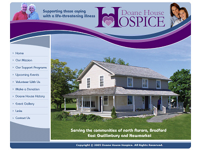 Doane House Hospice css html 5 photoshop