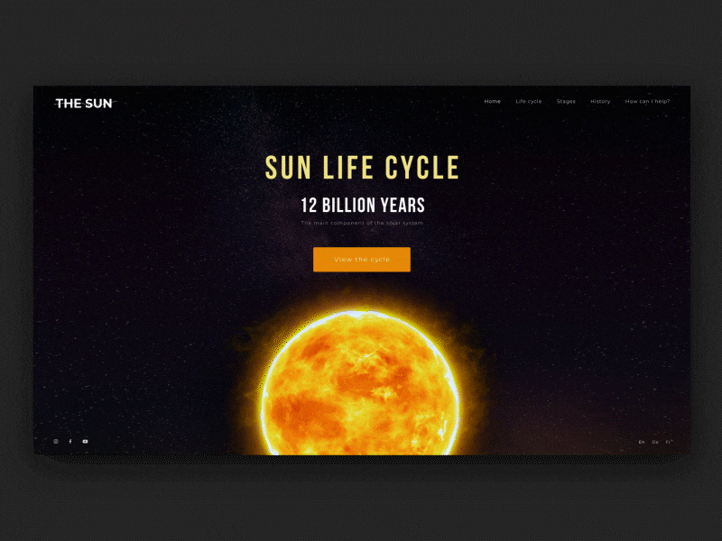 The Sun. Website concept