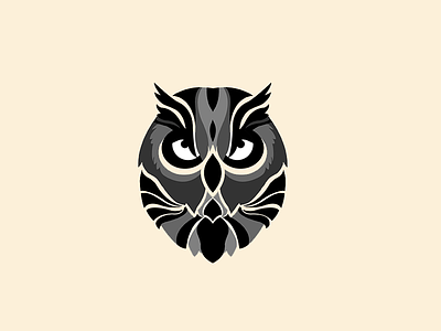 Owl Illustration bird design graphic gray illustration owl yellow