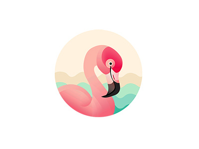Flamingo bird flamingo graphic graphic design illustration logo pink red