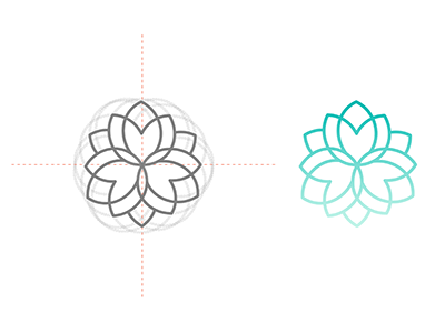 Flower Motif design flower icon logo logo design lotus motif