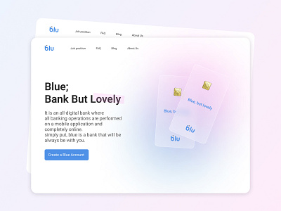 Bank landing page