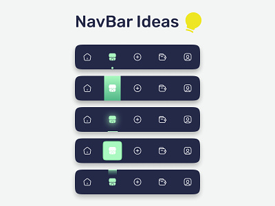 NavBar Sample app design minimal navbar navigarion navigation bar nft ui uiuxdesign ux wallet web
