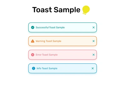 Toast sample app design design system message minimal sample snackbar toast ui uiuxdesign ux web