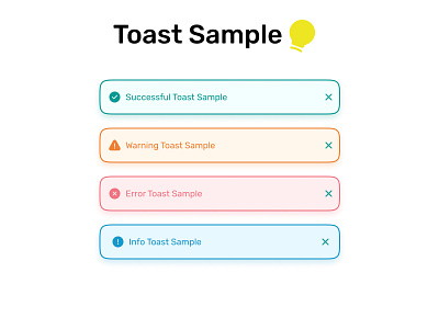 Toast sample app design design system message minimal sample snackbar toast ui uiuxdesign ux web