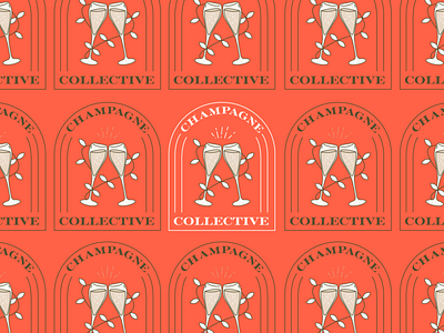champagne badge pattern badge champagne collective