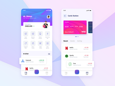 E-Wallet/Finance App app design finance mobileapps ui uidesign uiux ux uxdesign wallet
