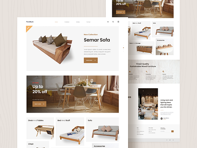 Wooden Furniture Exploration design furniture furniture design likeforlike ui uidesign uiux ux uxdesign webdesign