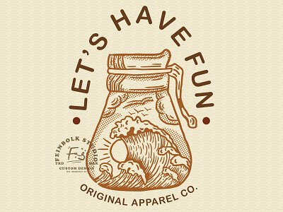 LET'S HAVE FUN artwork branding design hand drawn illustration illustrator logo tshirtdesign vector vintage