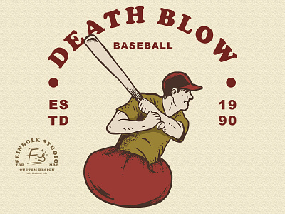 DEATH BLOW artwork branding design hand drawn illustration illustrator logo tshirtdesign vector vintage