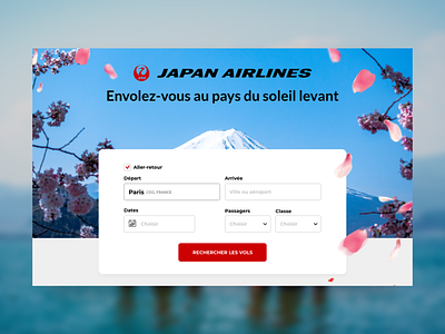 Daily UI - Flight Search dailyui dailyui068 desktop flightsearch japanairlines plane travel uidesign uxdesign