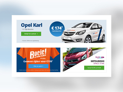 Justlease.nl banner advertising ad advertisment banner branding campaign car content content design design visual visual design website