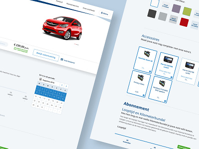 Justlease.nl car configuration page design