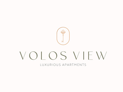 Volos View airbnb apartments branding greece logo magnesia vintage
