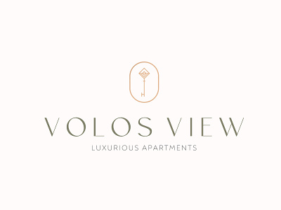 Volos View airbnb apartments branding greece logo magnesia vintage