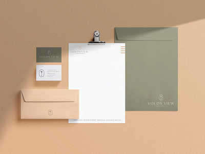 Volos View Stationary airbnb apartments branding greece logo stationary