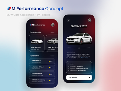 🌌 M Performance | Concept app appui blue bmw car colorful dark dealer design figma m performance minimal red ui ux whitr