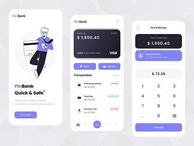 Pin Bank 📍 app app design appui bank account bank app bank card banking banking app design finance app financial fintech mobile money transfer transactions ui uiux ux