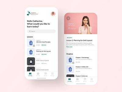 Binh Chau — Learning App UI Design