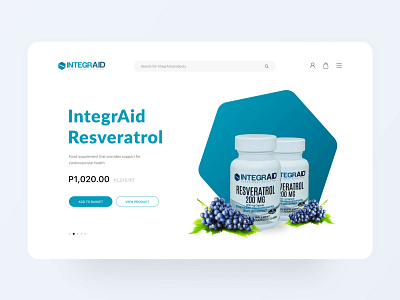IntegrAid — Ecommerce UI Design clean design ecommerce medicine minimal simple user experience user interface visual web website