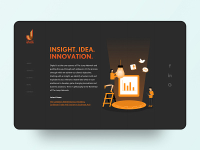 The Jump Network agency clean creative agency design digital agency illustration landing page minimal simple ui user experience user interface ux web website