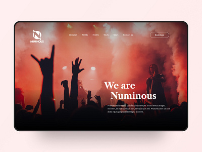 Numinous — Music Band UI Design band clean concert design landing page minimal music rock simple tour ui user experience user interface ux web website