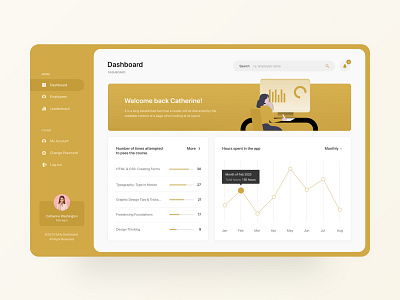 Edify — Dashboard Design clean dashboard design illustration learning minimal simple ui user experience user interface ux visual web website