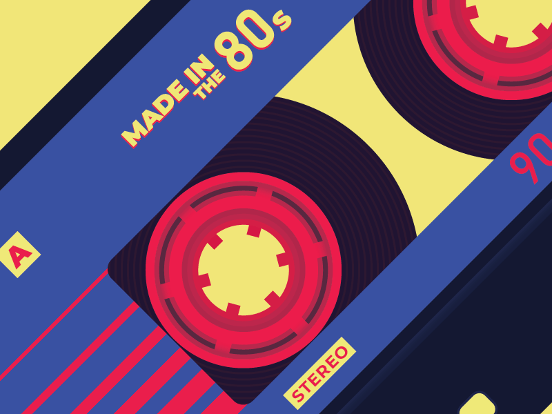 Made In The 80s 80s style animation design illustration typography vector