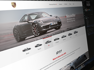 Porsche Landing Page car design landing porche promo ui ux view webdesign website