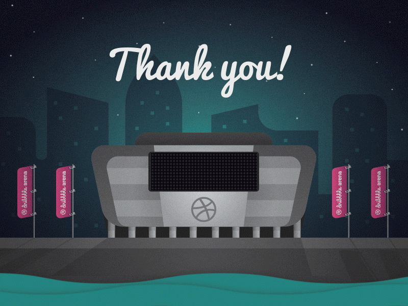 Thank you guys 100 animation city followers led screen stadium thank you thanks view water