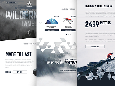 Wildernessshot ads design home layout mountains shop ui ux