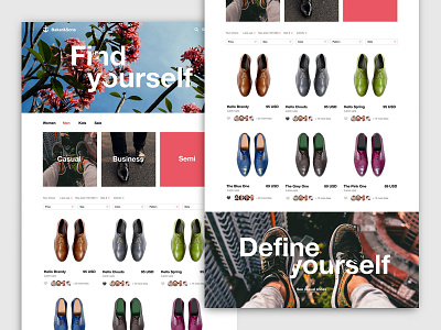 Baker&Sons ads boots design home layout shoes shop ui ux